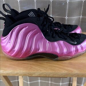 Nike Pink Metallic Foamposite Basketball Sneakers